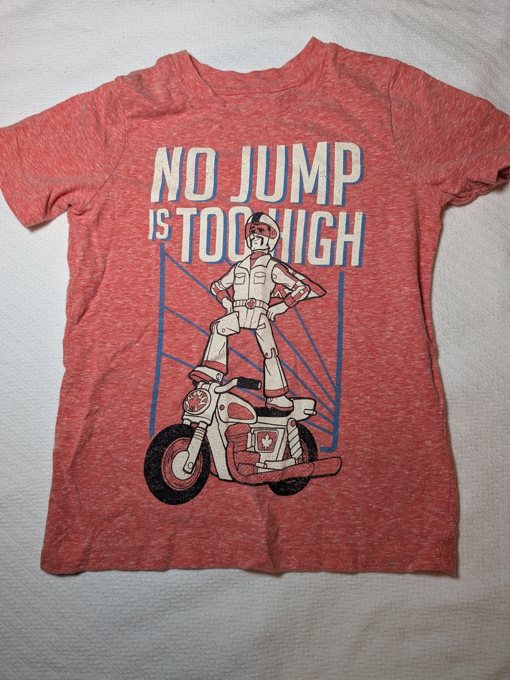 jumping beans Heathered Red Graphic Tee with Motorcycle Stunt